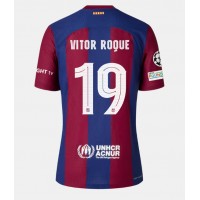 Pánský Fotbalový dres Barcelona Vitor Roque #19 2023-24 Domácí Krátký Rukáv